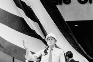 Tom Harkin Iowa Senator and Congressman Senator Tom Harkin at a rally at Omaha's W. Dale Clark Library 9/15/1986
