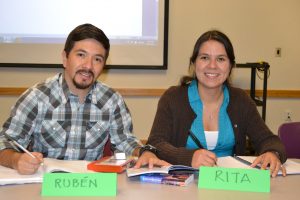 English conversation class students at Millard Branch.