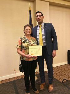 OPL volunteer Carol Armbrust and Nebraska State Senator Tony Vargas